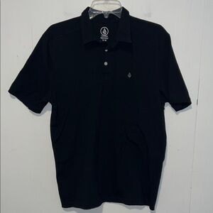 Volcom Men's Classic Short Sleeve Black Polo Shirt Size M 0314264